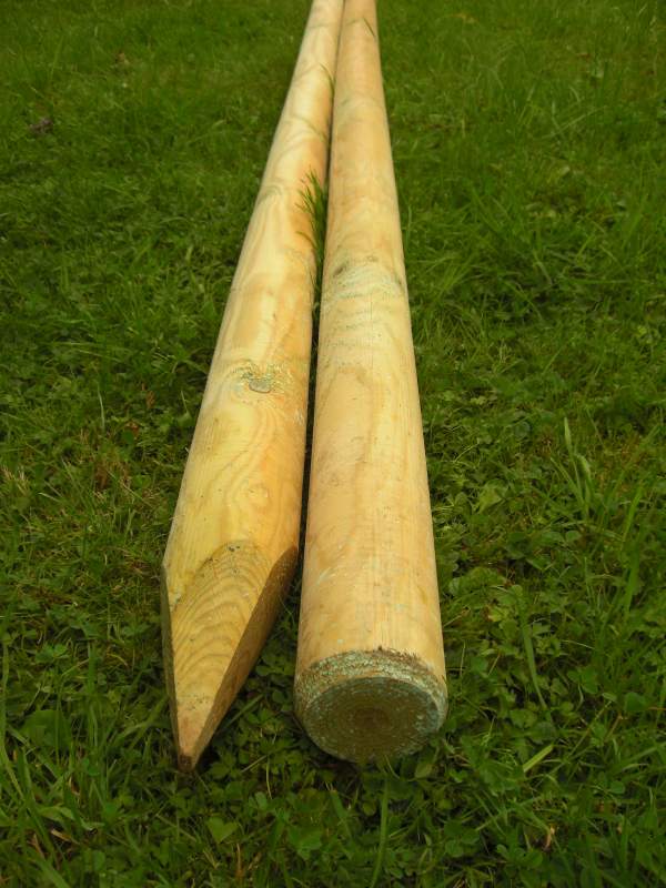 1 Baumpfahl für Hochstamm inkl. Baumanbinder - Pfahllänge 250 cm